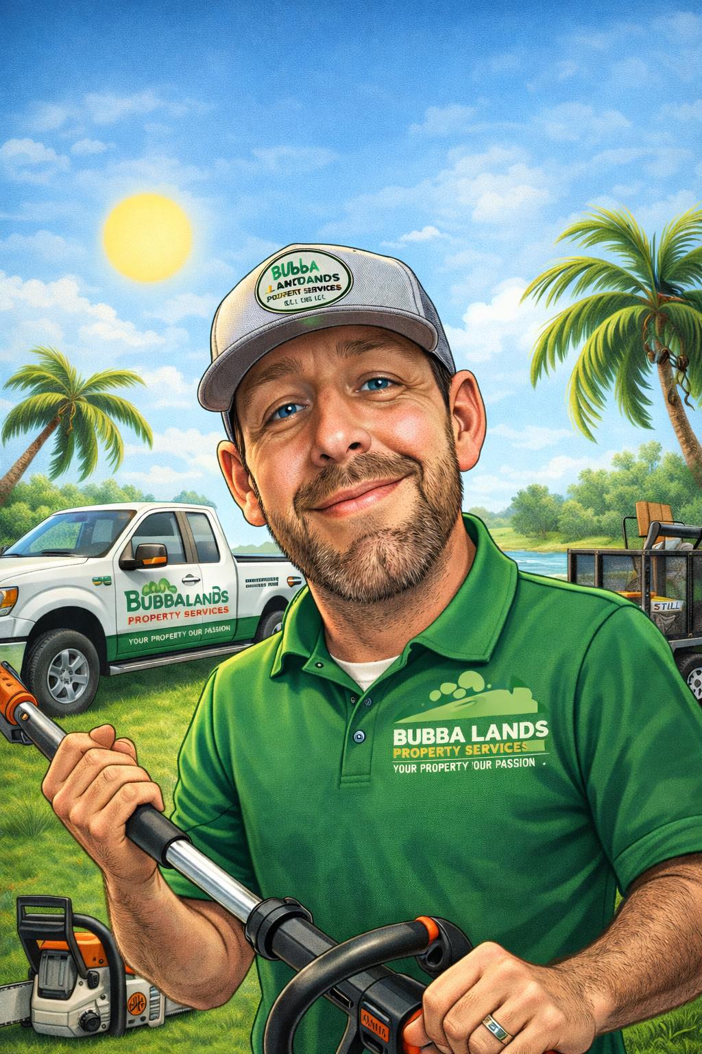 Illustration of James, owner of Bubba Lands Property Services